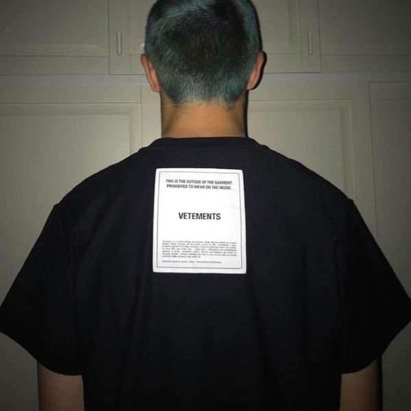 

vetements applique tee oversized t-shirt gradient embroidery fashion casual t-shirt streetwear hip-hop summer men women loose tee hftttx117