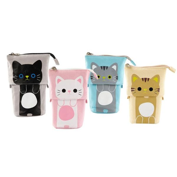 

store cute canvas pen case box student pencil bag stationery box office stationery ladies cosmetics bags #1224