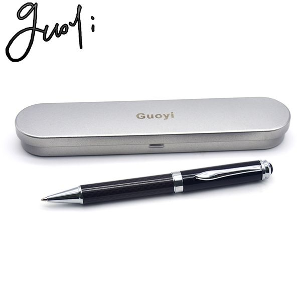 

guoyi a130 black shell heavy metal business ballpoint pen 0.7mm personality metal deluxe gift pen school office stationery l, Blue;orange