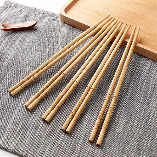 

10 pairs/set chinese style chopsticks creative natural handmade wood chopstick gift tableware chopsticks set