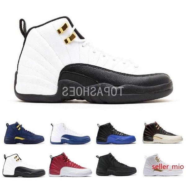 

basketball shoes for men 12 reverse taxi 12s game royal triple black gym red flu game gamma blue mens sports sneakers size 7-13