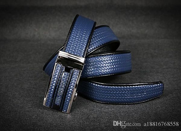 

2019 new belt men leather automatic buckle young middle-aged business students versatile fashionable soft belt, Black;brown