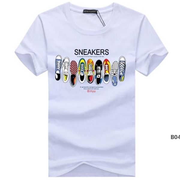 

tshirt mens t shirts new fashion tide shoes printed men tshirt tee shirts men t-shirt multiple color selectable b040615, White;black