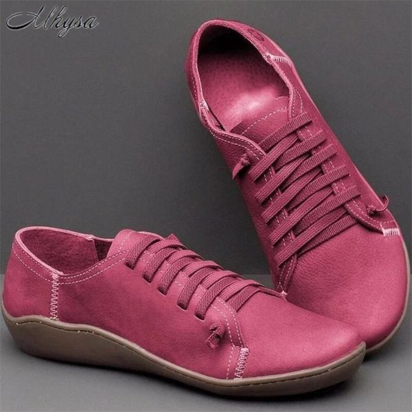 

mhysa 2020 new spring women shoes flat leather round toe comfortable ladie casual shoes flats woman moccasins female footwear, Black