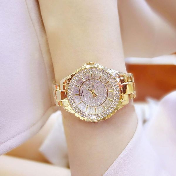 

women's fashion and leisure rhinestone stainless steel dial luxury artificial diamond inlaid quartz watch for women wrist watch, Slivery;brown