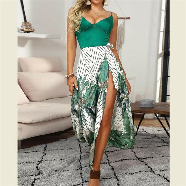 

винтажное платье без рукавов зеленой tropical beach vintage maxi платья boho casual v шеи ремень узелок мундир драпированного плюс размером, Black;gray