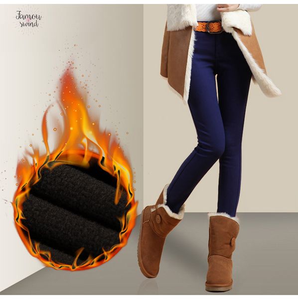 

теплые штаны женщин густой зима управление женщины плюс размер теплый флис зима женщины брюки женские бархатные женские брюки pant осень, Black;white