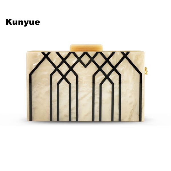 

messenger bag vintage geometric acrylic evening bags elegant bridal striped party prom wedding clutch purse cute handbags