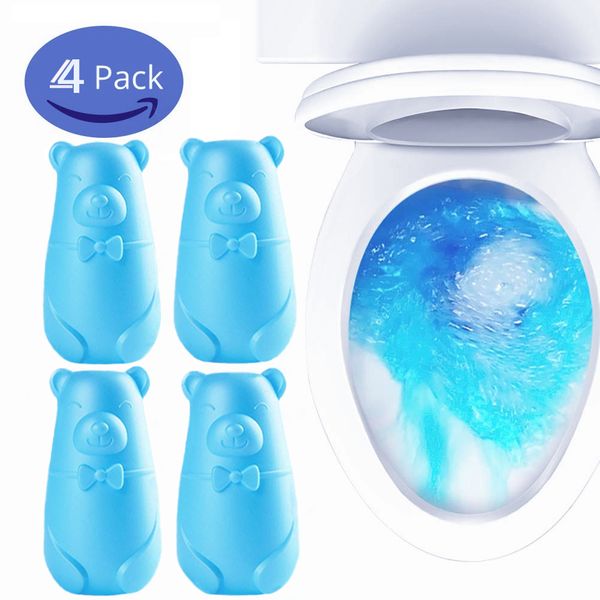 

новый апгрейд bear blue bubble toilet cleaner дезодорант туалет автоматическая промывка помощник по очистке пузырьков комплект для очистки 6