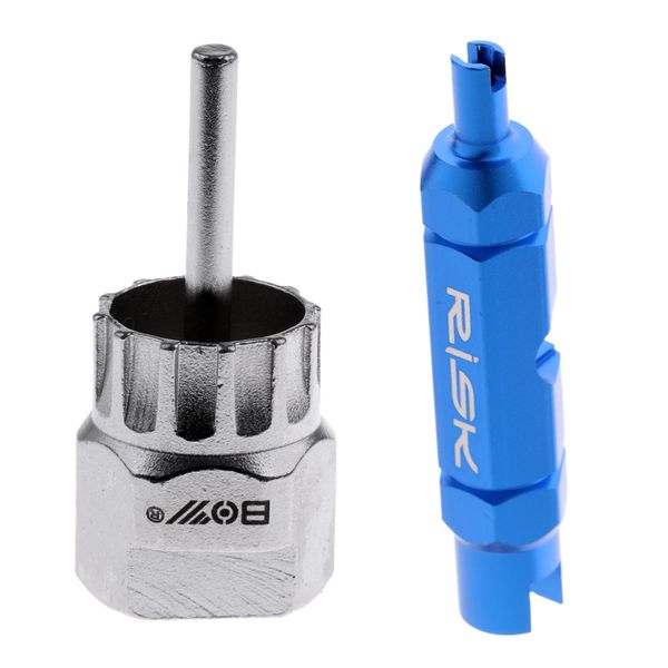

cassette lockring remover / removal tool bicycle + valve core extractor tool