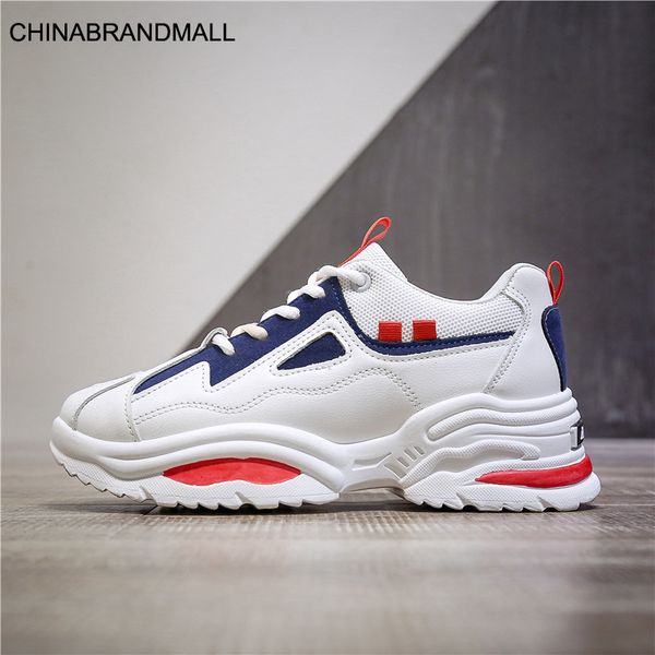 

2020 new height shoes woman fashion chunky sneakers sports walking shoes lightweight leather trainers breathable mesh, Black