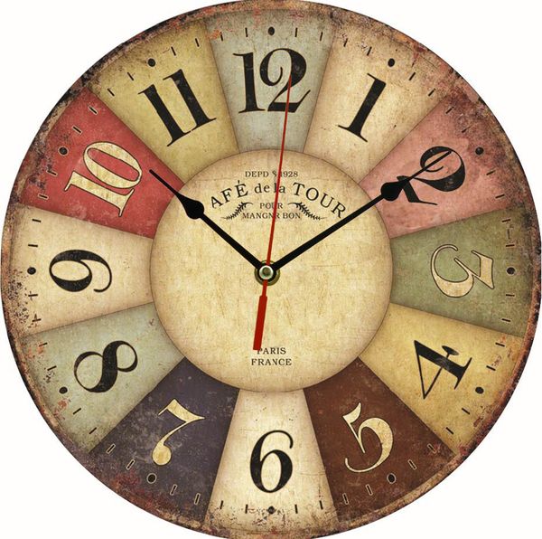 

antique wooden wall clock f density board clock mute quartz living room wall retro mute movement