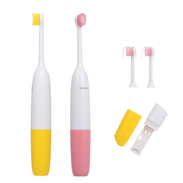 

electric toothbrush deep cleaning ipx7 waterproof sonic teeth brush with 2 replacement brush heads for travel or home use