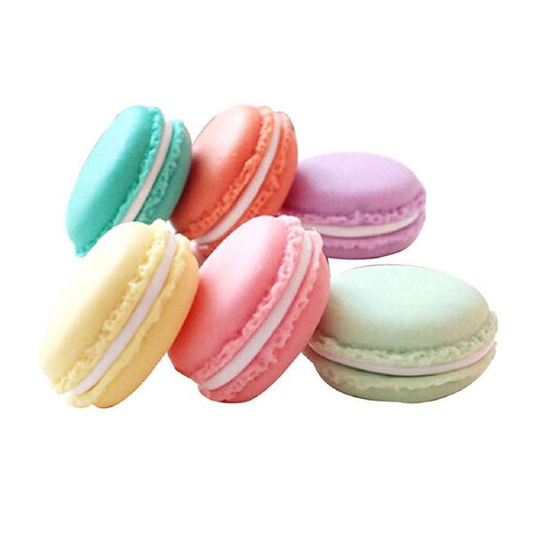 

6 pcs mini boxes for earphones macarons sd card holders storage bag case carrying case