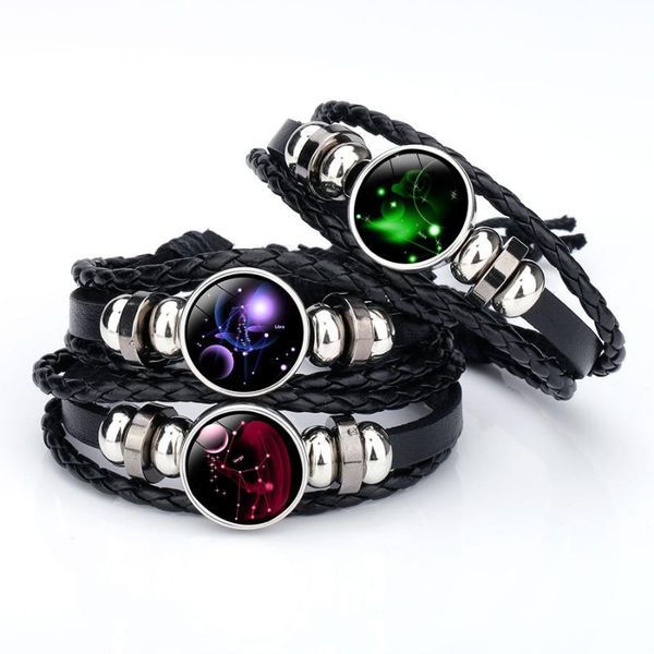 

12 chinese zodiac time gem bracelet vintage hand-woven beaded bracelet hand jewelry, Silver