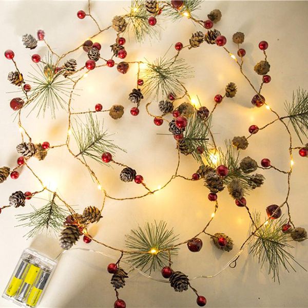 

christmas tree decorations christmas ornaments 2m 20 led copper wire pine cone star string lights