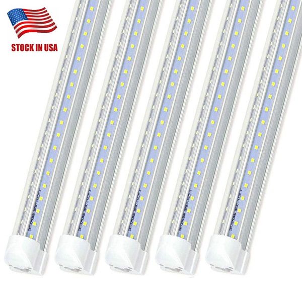 Tubi LED 4 piedi Integrati a forma di V Doppia fila 28W 6000K Colore bianco freddo Luce per negozio a LED Confezione da 25 + Stock negli Stati Uniti