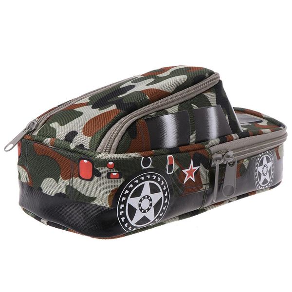 

vehicle pen pouch bag with combination lock pencil case double zipper for boys