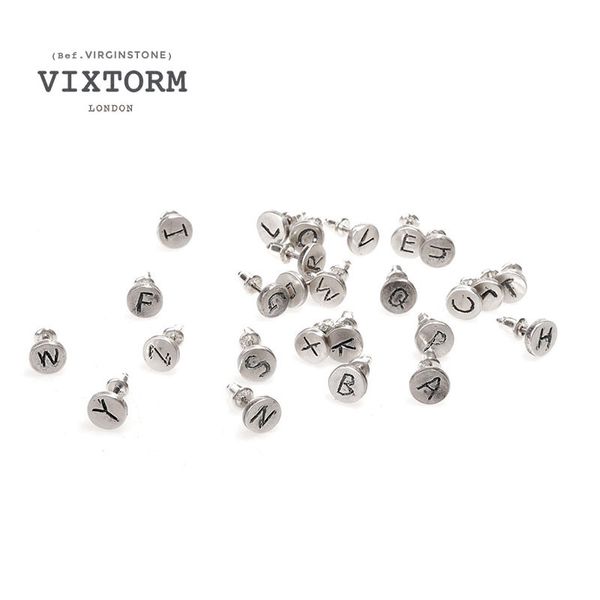 

британские vixtorm925 серебряные серьги 2019 модный дизайн ручной работы граффити письмо серьги, White