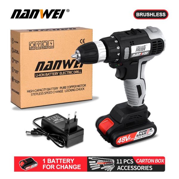 

21v brushless cordless screwdriver for home decoration and installation of doors and windows