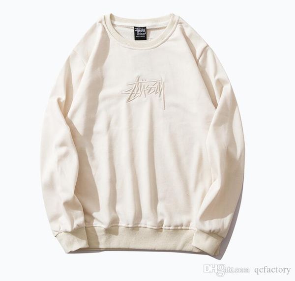 

mens stussys designer sweater fashion letter printing brand sweatshirt classic casual comfort pullover crew neck sweater the new, Black
