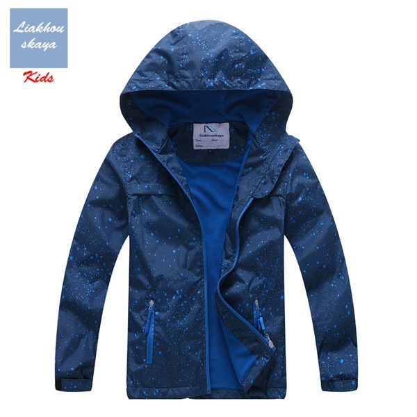 

liakhouskaya children water proof jacket for boy teenage kids outerwear 2019 spring autumn warm coat with fleece hoodies 4-13y t200103, White