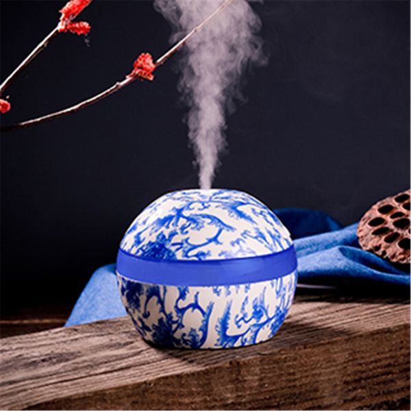 

reed diffuser sets humidifier blue and white porcelain home aroma led humidifier air diffuser purifier office abs plastic nov22