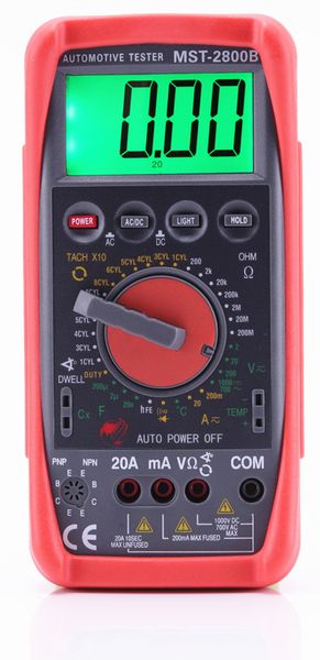 

2018 mst-2800b automotive meter tester digital multimeter tachometer cap temp sensor w lcd backlight professional tester digital