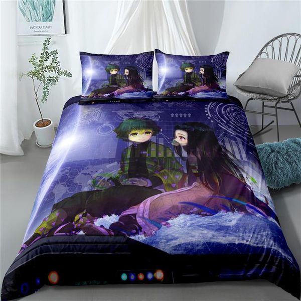 

summer 2020 new quilt cover 1.5m bedding quilt cover for boys and girls anime style pattern printing