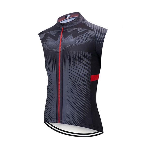 

triathlon nw summer sleeveless cycling jersey shirt racing mtb bicycle clothing mens quick drying cycling clothing ropa ciclismo, Black;red