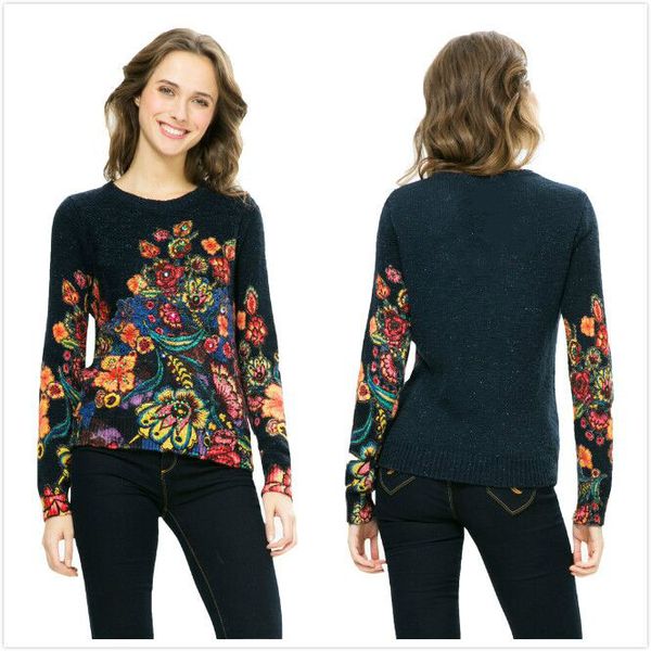 

spanish deg winter sweater with multi-color choice, White;black