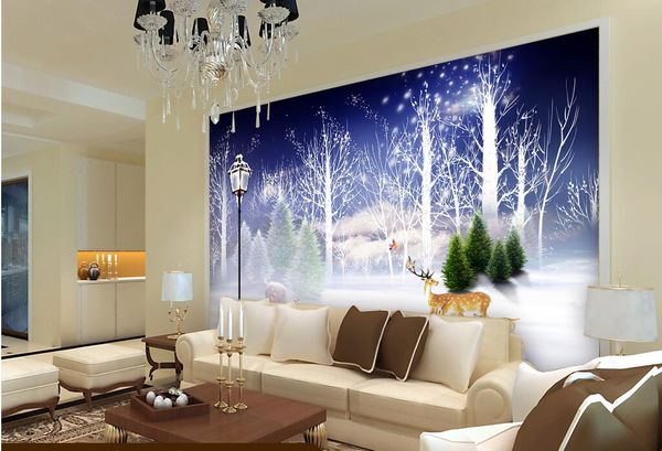 

wdbh 3d room wallpaper custom p beautiful scenery elk street light tv background home decor 3d wall murals wallpaper for walls 3 d