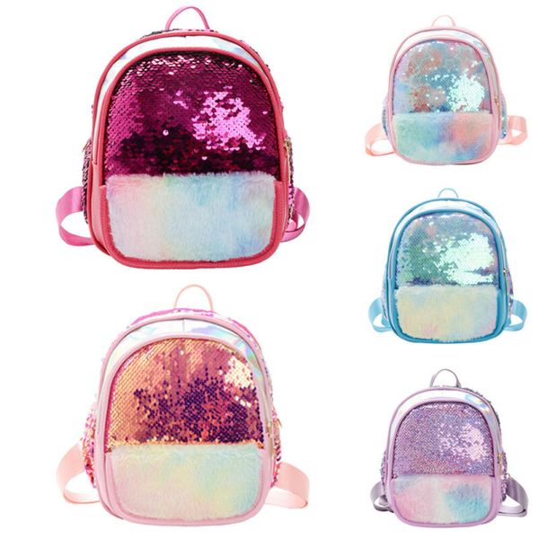 

2020 new fashion shiny sequins backpack glitter bling rucksack school travel daypack shoulder bag