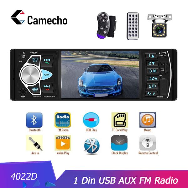 

camecho autoradio 4022d 4.1" 1 din car radio audio stereo usb aux fm audio player radio station with remote control car