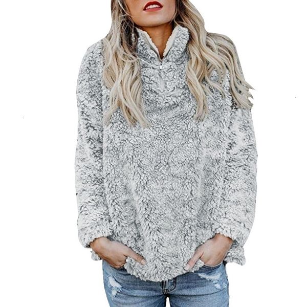 

womens designer jackets women designer coat turtleneck women soft faux fur jacket warm pullover coat casual long sleeve hoodie outwear, Black;brown