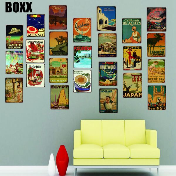 

florida vintage travel tin sign metal plate for wall pub cafe home art craft decor metal poster cuadros painting