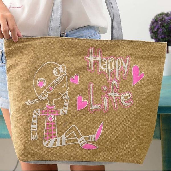 

lovely rabbit canvas handbag preppy school bag for girls womens handbags cute bags new