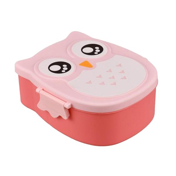 

cute 2 compartment bento lunch box w/ spoon leakproof food storage container