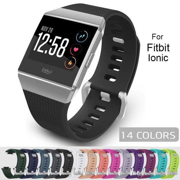 

for fitbit ionic silicone replacement watchband wristband tpu band smart bracelet 14 colors for fitbit ionic