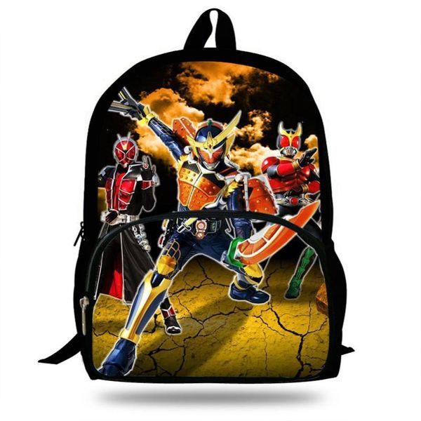 

kamen rider 3d print school bag for teenagers boys/girls daily backpack children kids bookbag large capacity daypack