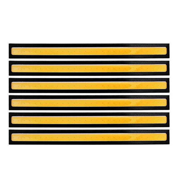 

6pcs cob yellow led car fog drl daytime running light bar strip 12v waterproof