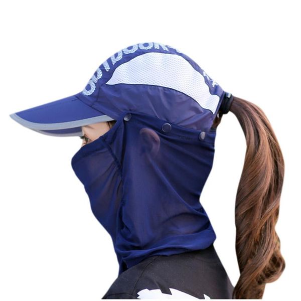 

summer sun hat facial protection cap windproof sun fashionable sports hat dropshipping in stock ##5, Blue;gray