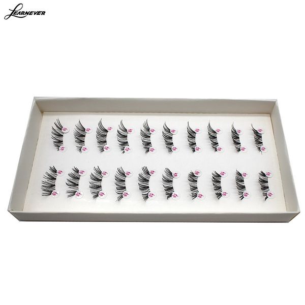 

learnever new 10 pairs half/mini/coner winged cross false eyelashes soft eye lashes m02679