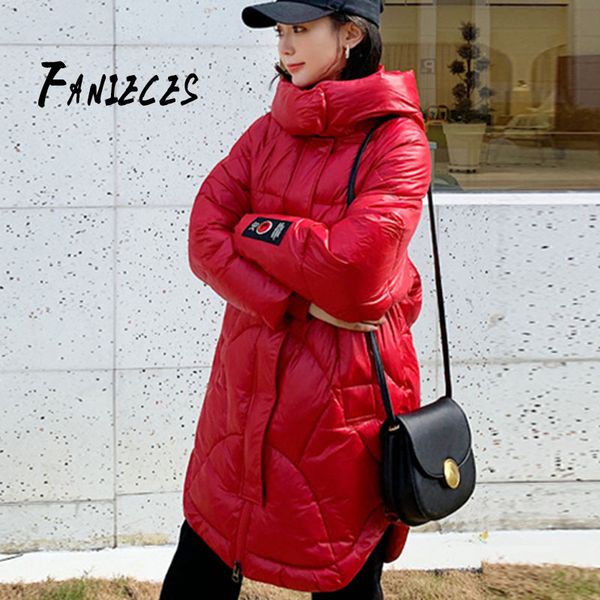 

new fashion thick soled down jacket women 70% white duck down jacket casual wear winter red loose large size cotton coat, Tan;black