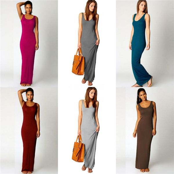 

women solid long beach maxi boho dresses summer casual spaghetti strap dress clothing #837, Black;gray