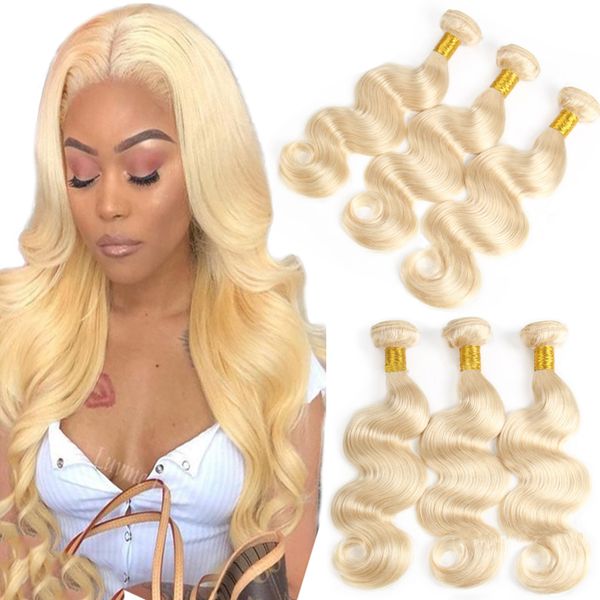 

чисто 613 блондинка волос волны тела 10-24 дюймов перуанский блондин девственные волосы волна тела 100% человеческих волос расширение тела в, Black