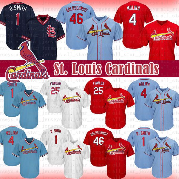 

46 paul gold chmidt cardinal ba eball jer ey t loui 4 yadier molina 1 ozzie mith 25 dexter fowler me h retro jer ey blue red