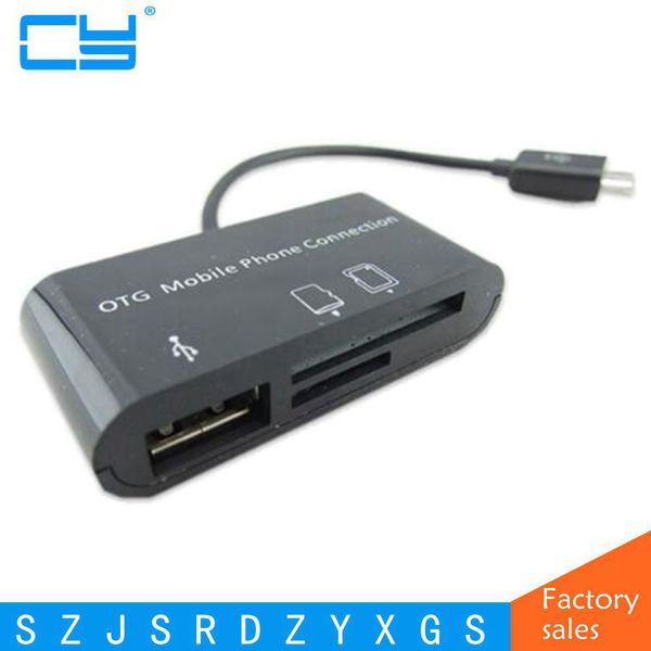 

3in1 otg card reader micro usb sd/mmc/sdhc tf card micro sd reader otg adapter connector memory cardreader