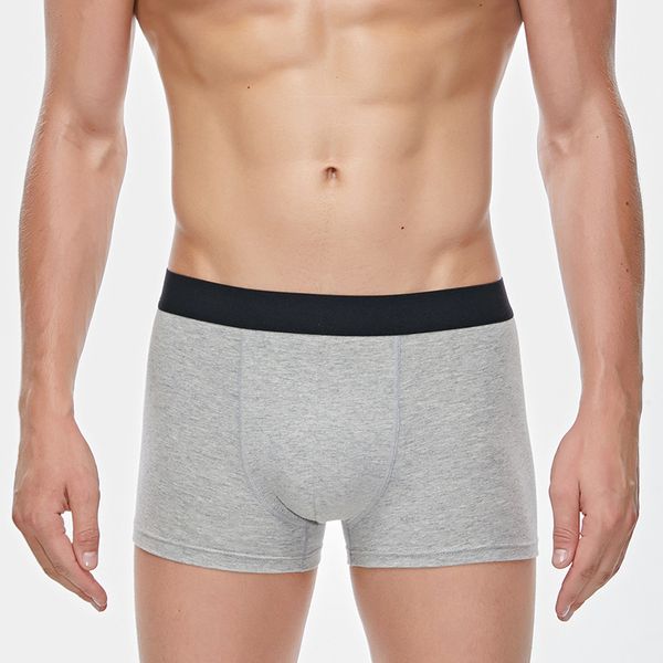 

men's knit mid waist underwear cotton breathable men's breathable comfort boxer u convex design boxer briefs 1pcs, Black;white