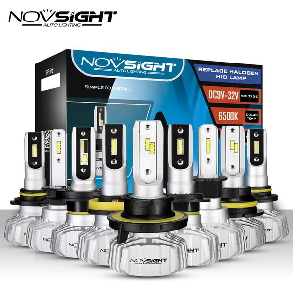 

novsight 50w 10000lm car led headlight h4 hi/lo h7 h1 h3 h11 h13 9005 9006 9007 nighteye 6500k light bulbs auto car headlamp kit